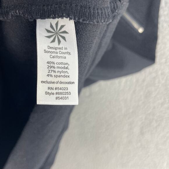 Athleta Womens Celebration Dress Ponte Sz * L Black Cotton Modal - Picture 12 of 16